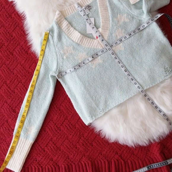 Wildfox | Aces Star Print Long Sleeve Pullover M - Picture 6 of 9